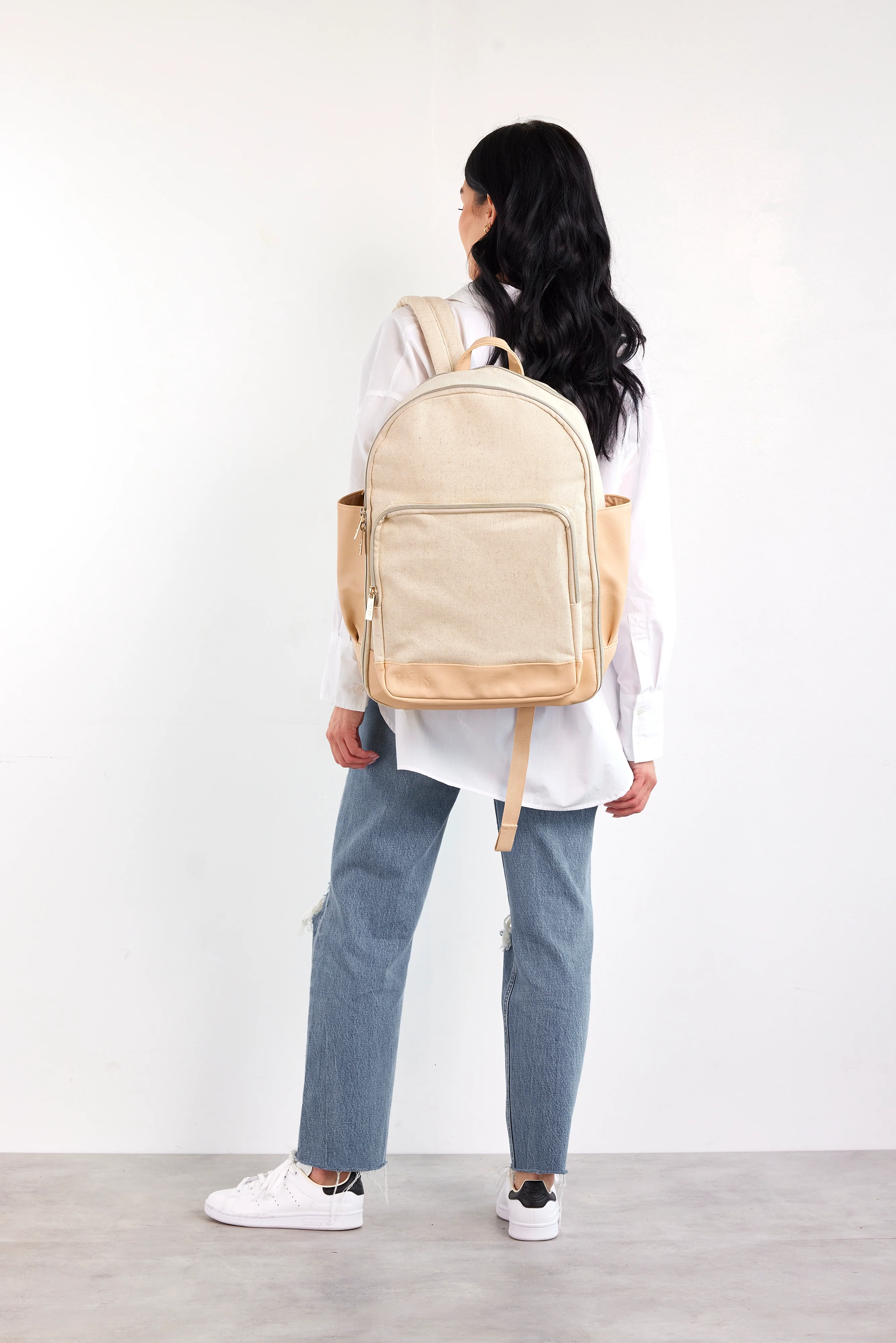 The Travel Backpack in Beige - Image 6
