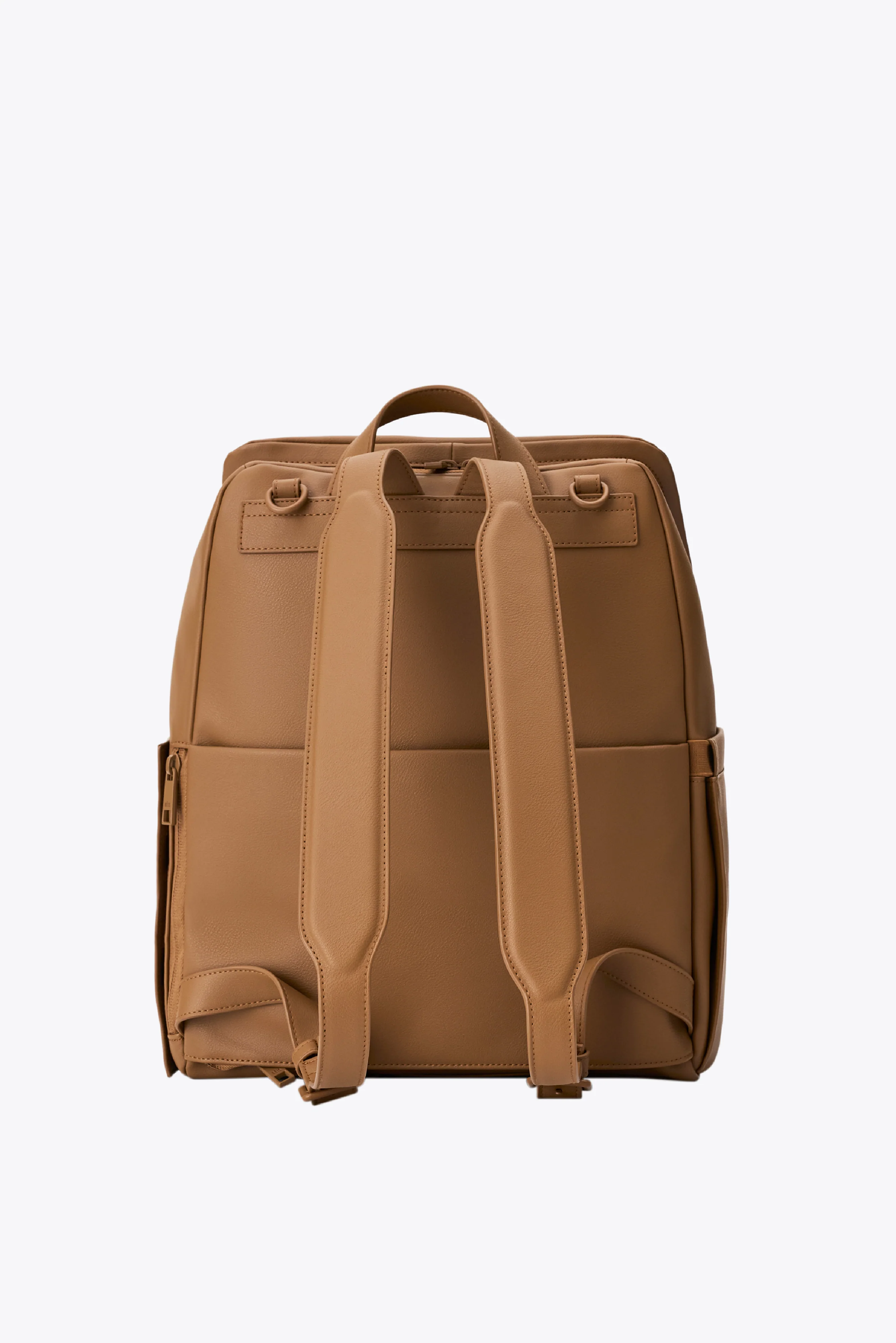 The Everyday Diaper Backpack in Camel Vegan Leather - Image 6