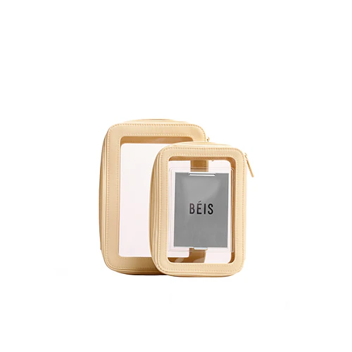 The In Flight Cosmetic Set in Beige - Image 8